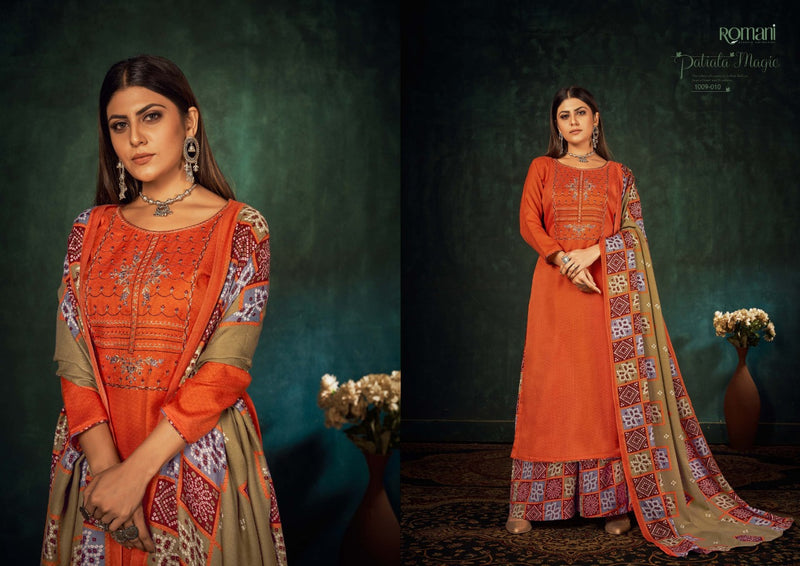 Zulfat Designer Suits Patiala Magic Pure Pashmina Print Heavy Embroidered Work Salwar Suit