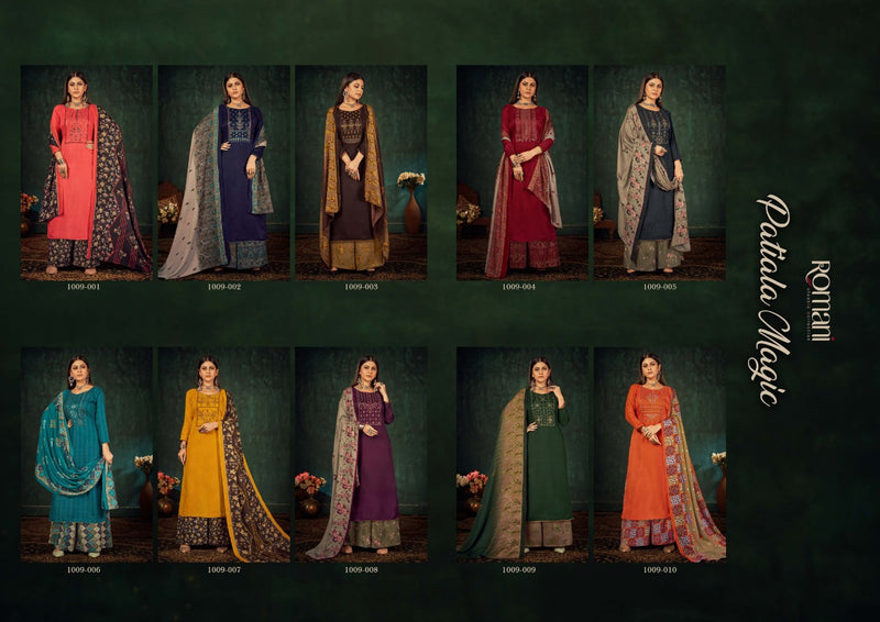 Zulfat Designer Suits Patiala Magic Pure Pashmina Print Heavy Embroidered Work Salwar Suit