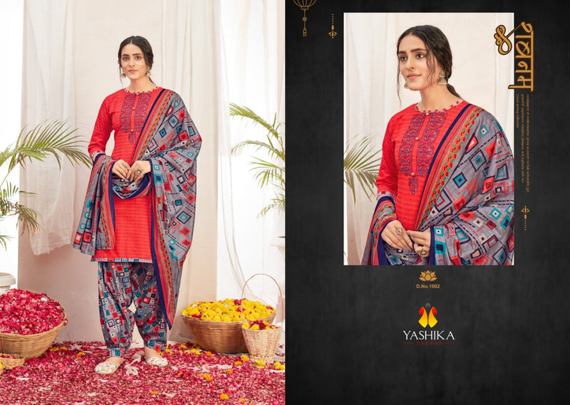 Zulffi Patiyala Vol 1 By Yashika Trends Pure Cambric Cotton Exclusive Designer Embroidery Salwar  Suits