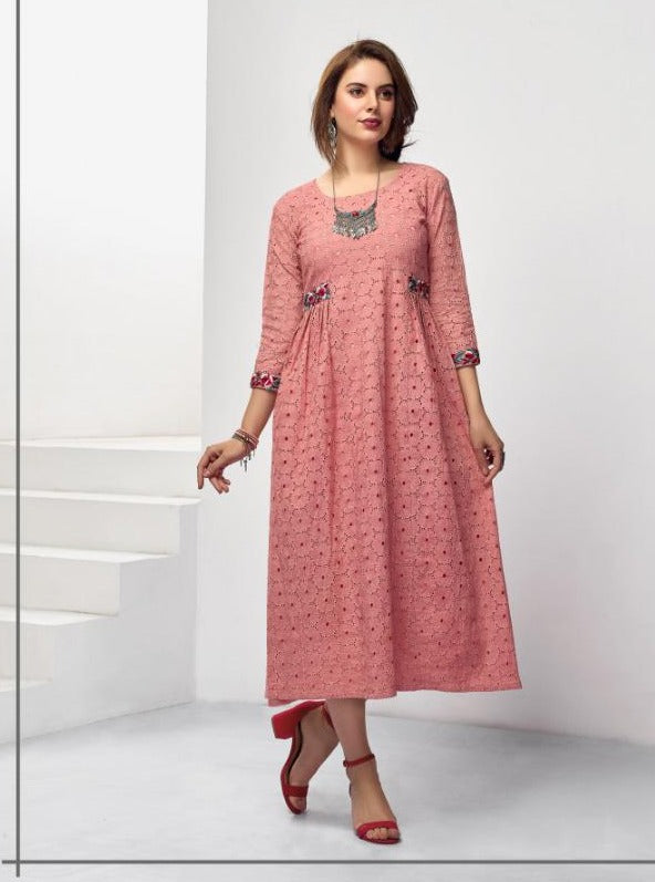 Nitara Reena Vol 2 Cotton Embroidered Simple Long Gown