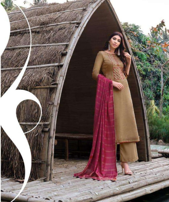 Viona Suits Asmee Silk With Embroidery Work Designer Classy Salwar Suits