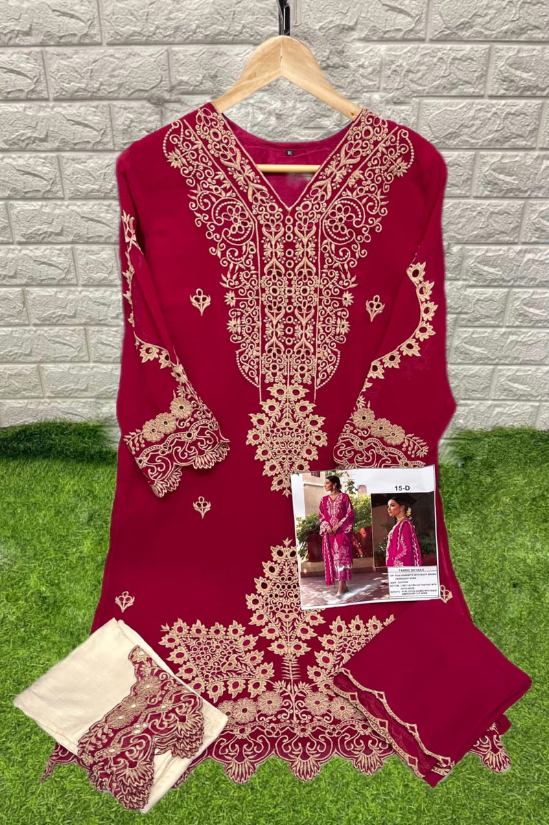 Aarhtm Dno 15 A to E Georgette With Heavy Embroidery Stylish Designer Pakistani Party Wear Salwar Suit