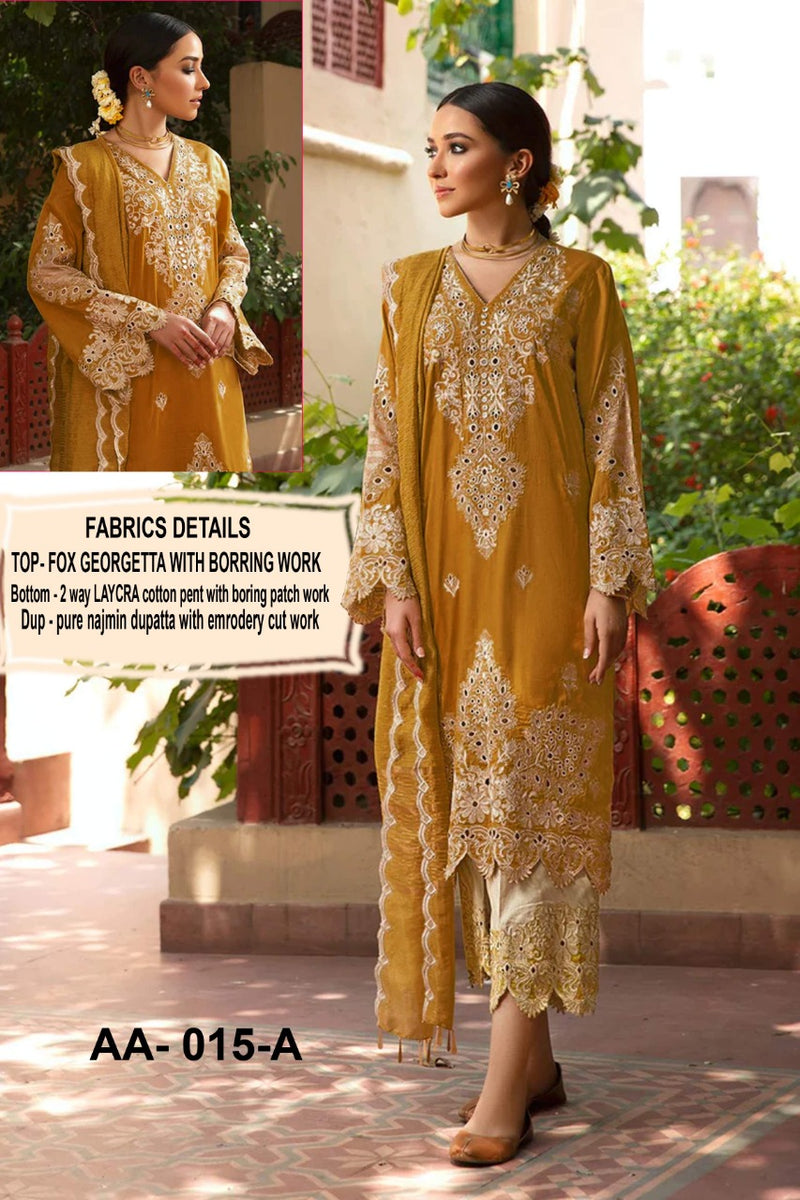 Aarhtm Dno 15 A to E Georgette With Heavy Embroidery Stylish Designer Pakistani Party Wear Salwar Suit