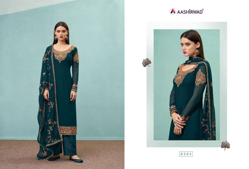Aashirwad Tulsi Dno-8364 Georgette Stylish Designer Wear Salwar Kameez