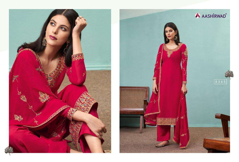 Aashirwad Tulsi Dno-8365 Georgette Stylish Designer Wear Salwar Kameez