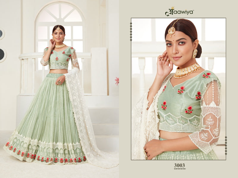 Aawiya Amrita Vol 1 Dno 3003 Heavy Net Stylish Designer Wear Lehenga