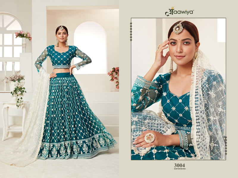 Aawiya Amrita Vol 1 Dno 3004 Heavy Net Stylish Designer Wear Lehenga