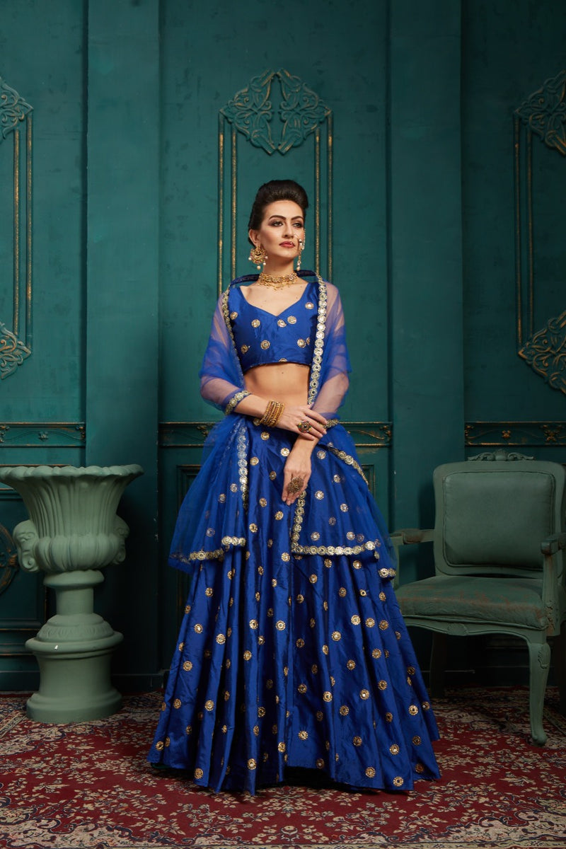 Aawiya Official Queen 701 C Tafeta Silk Stylish Designer Party Wear Lehenga Choli