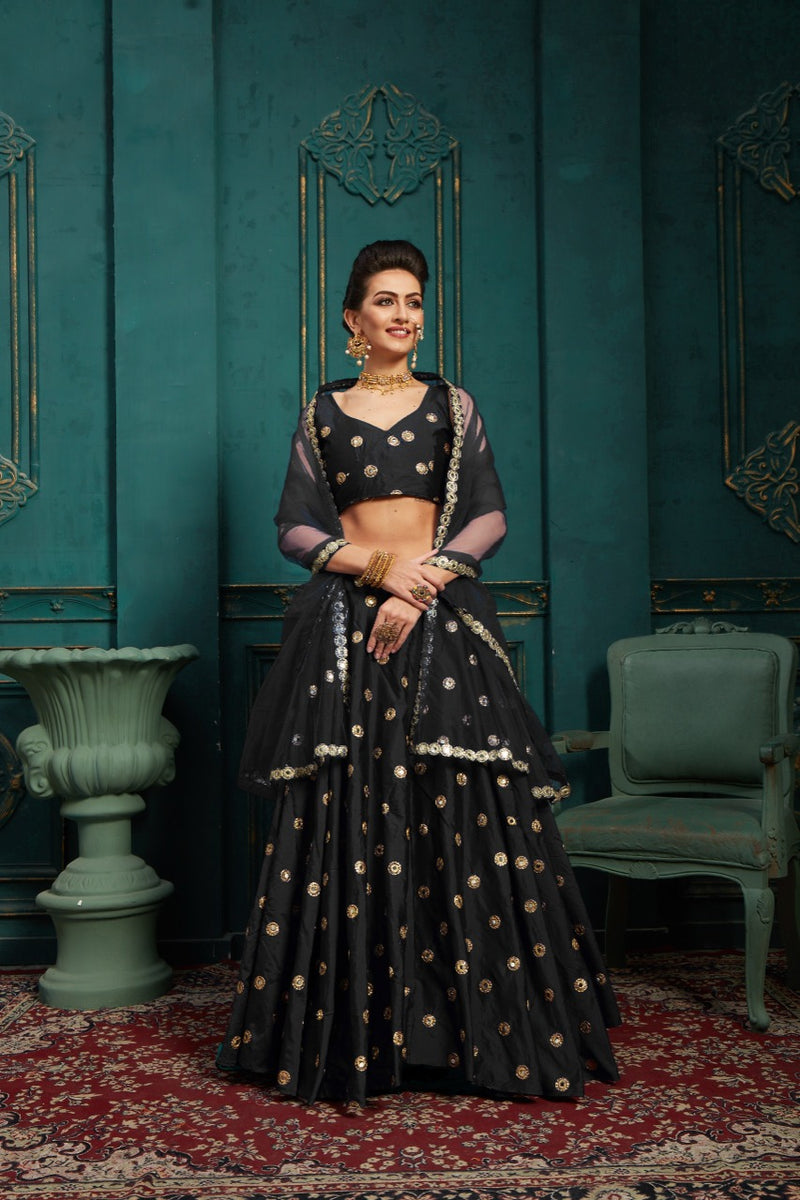 Aawiya Official Queen 701 A Tafeta Silk Stylish Designer Party Wear Lehenga Choli