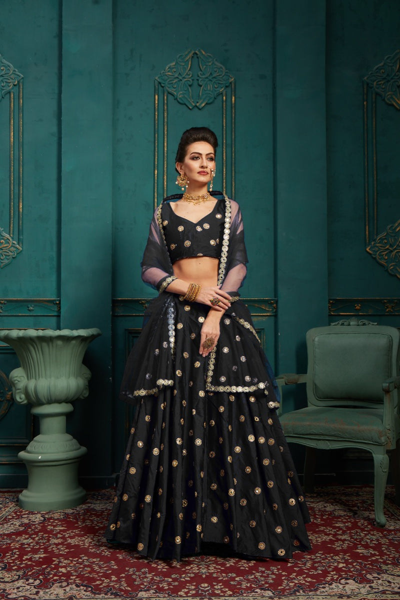 Aawiya Official Queen 701 A Tafeta Silk Stylish Designer Party Wear Lehenga Choli