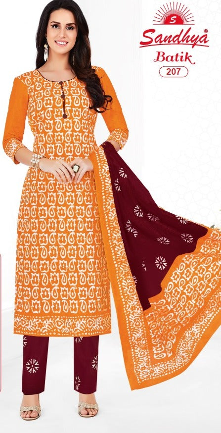 Sandhya Print Batik Vol 2 Cotton Churidar Type Salwar Suits