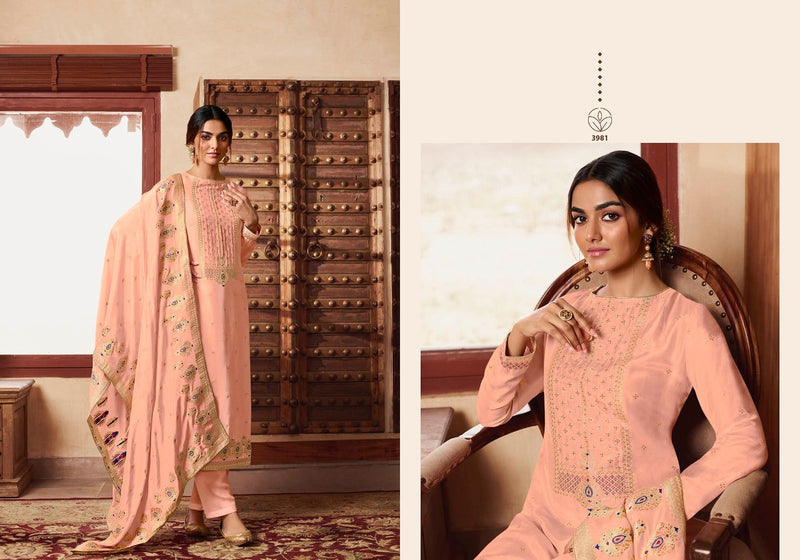 Zisa Charmy Adiva Muslin Meena Jacquard Embroidery Work Fancy Designer Festive Wear Salwar Kameez