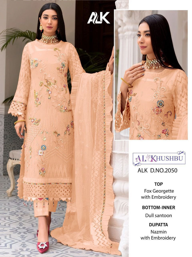 Al Khushbu ALK Dno 2050 Muskan Vol 1 Georgette With Heavy Embroidered Stylish Designer Pakistani Style Salwar Suit