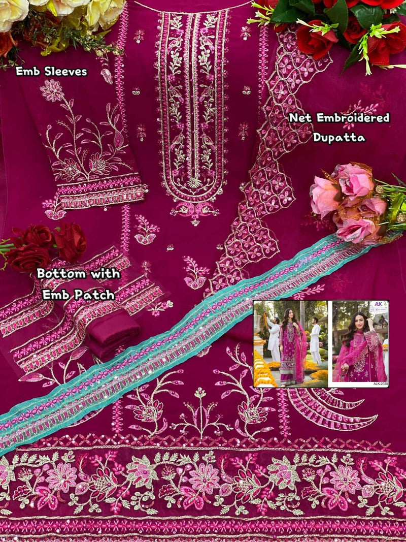 Al Khushbu Dno 2030 Georgette With Embroidered Stylish Designer Party Wear Salwar Suit
