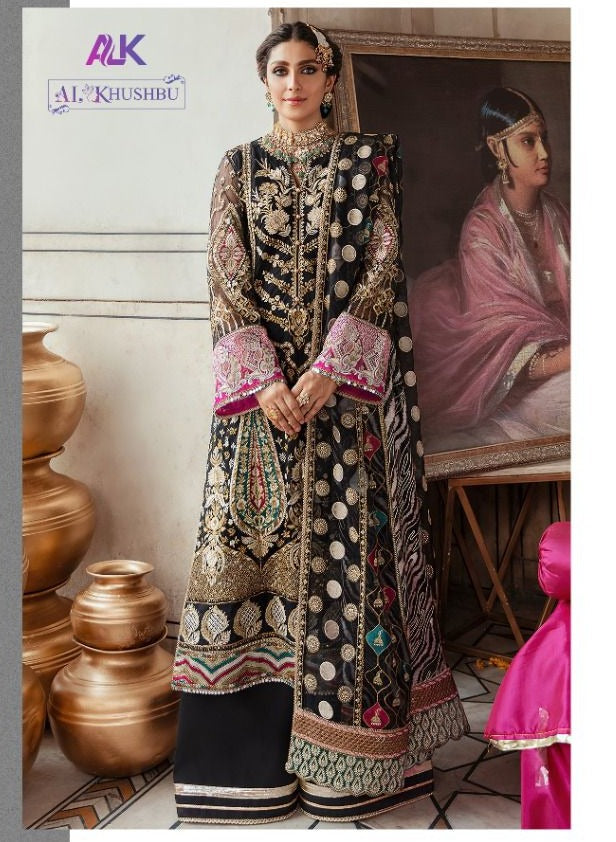 Al Khushbu Dno 2026 Georgette With Heavy Embroidery Stylish Designer Pakistani Salwar Kameez