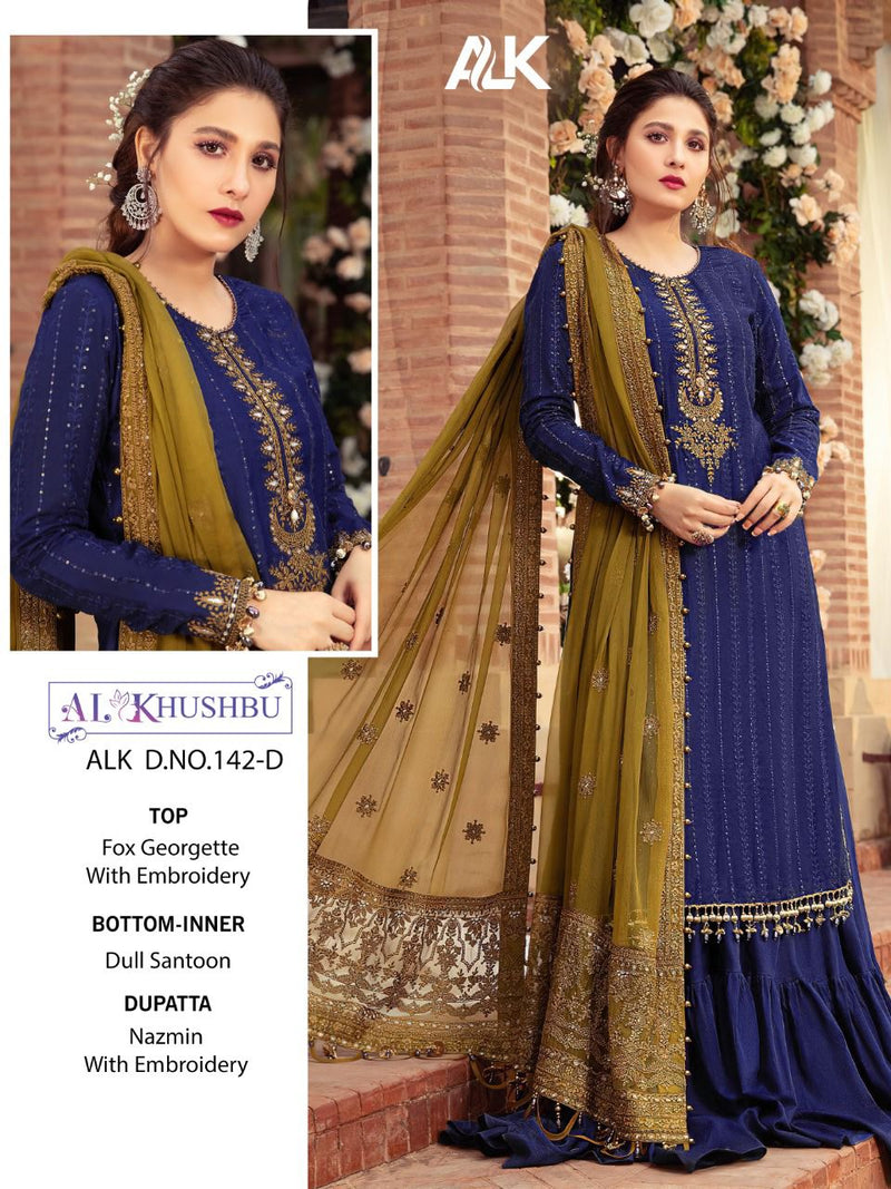 Al Khushbu Dno.142 D Party Wear Salwar Kameez