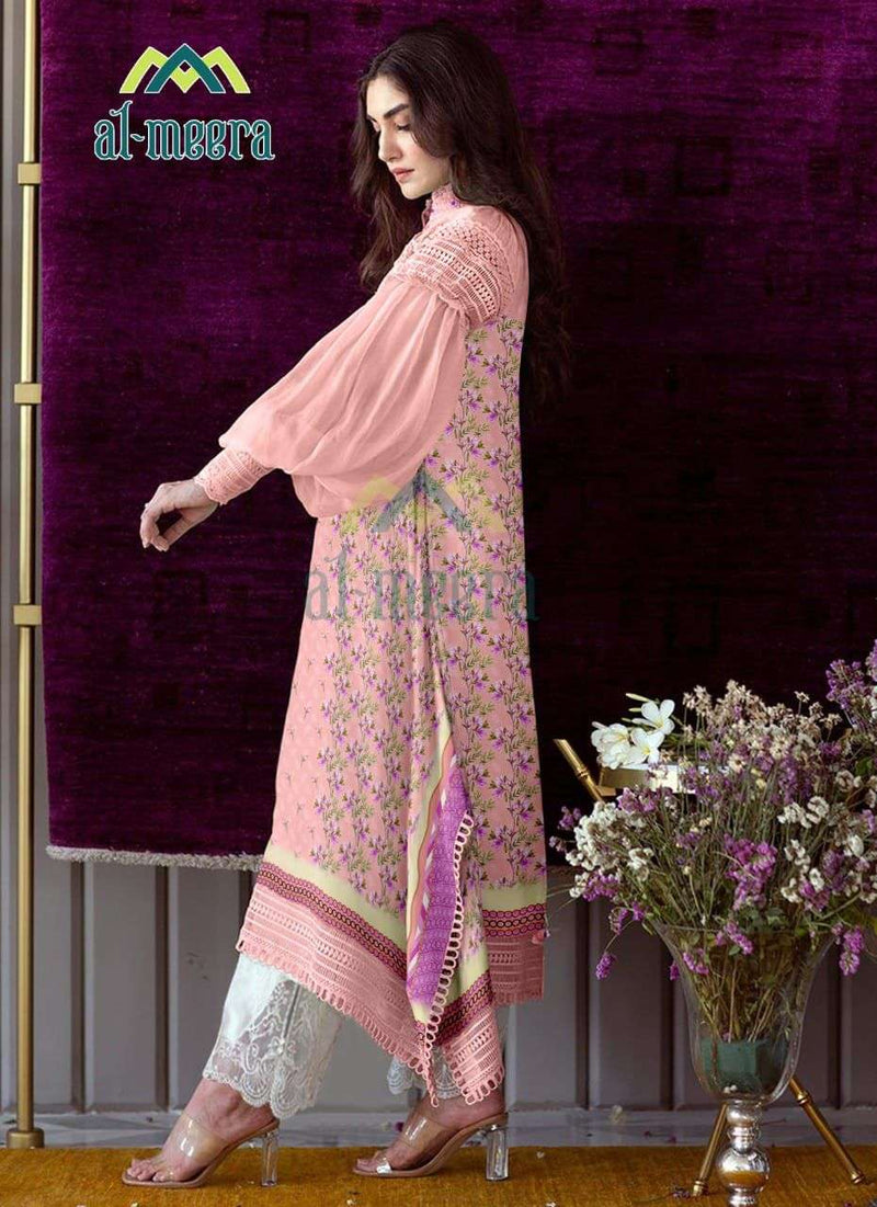 AL Meera 1130 Muslin Designer Pakistani Style Party Wear Kurtis With Pant