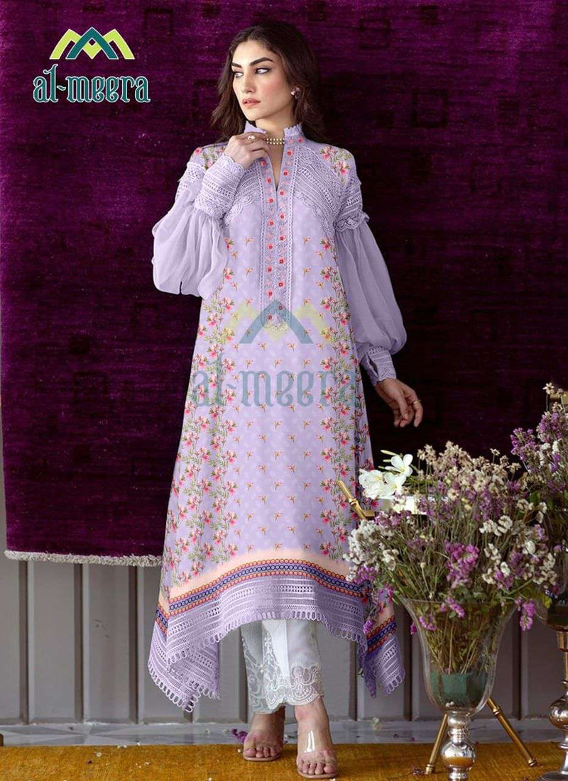 AL Meera 1130 Muslin Designer Pakistani Style Party Wear Kurtis With Pant