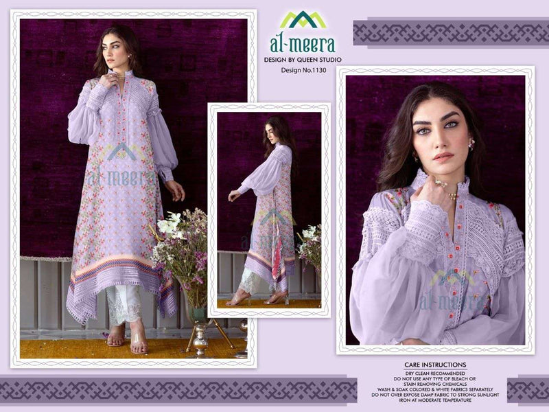 AL Meera 1130 Muslin Designer Pakistani Style Party Wear Kurtis With Pant