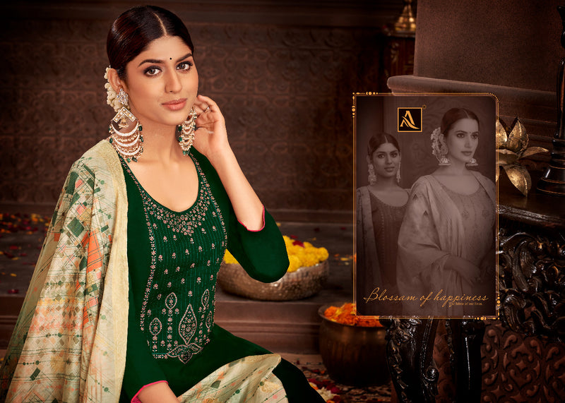 Alok Suit Festive Fusion Elegant Jam Cotton Party Wear Salwar Kameez