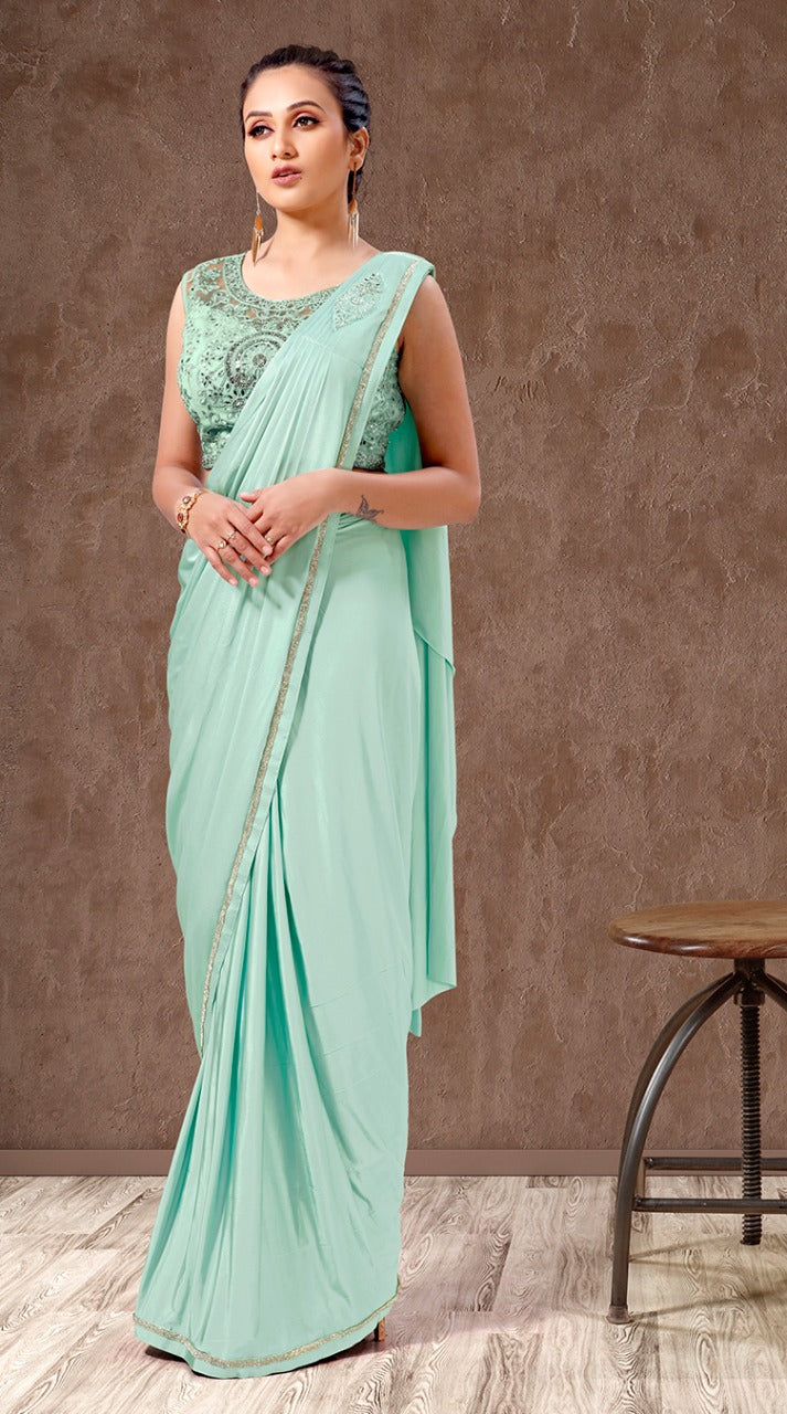 Amoha Trendz Design No 1015773 Imported Lycra Stylish Designer Party Wear Saree