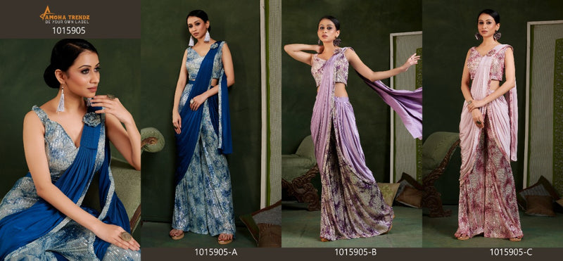 Amoha Trendz Dno 1015905 Imported Sequence Stylish Designer Party Wear Saree
