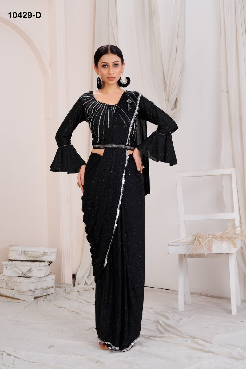 Amoha Trendz Dno 10429 Imported Lycra Stylish Designer Party Wear Gorgeous Saree