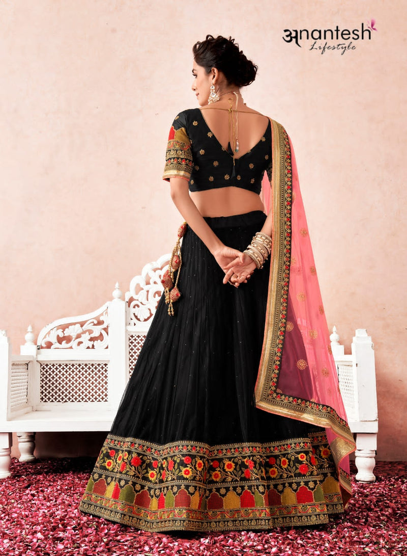 Anantesh Lifestyle Flairy Beats 1005 Banglory Silk With Fancy Work Stylish Designer Fancy Lehenga