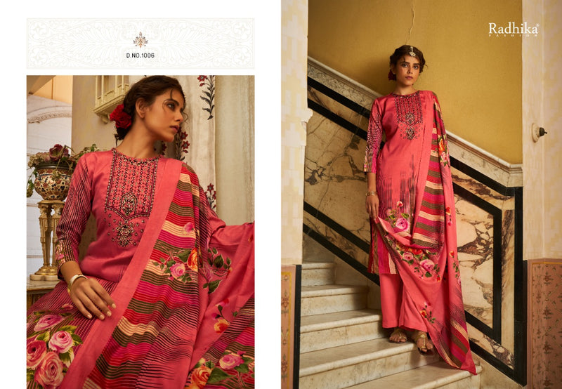 Azara Mussaret Vol 13 Pure Jam Cotton Self Embroidery Work Designer Salwar Kameez