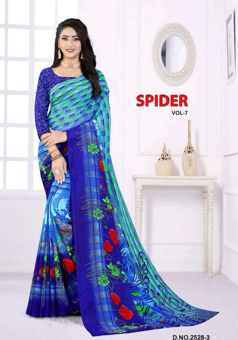 Vatika Silk Mills Spider Vol 7 Heavy Dani Casual Wear Sarees