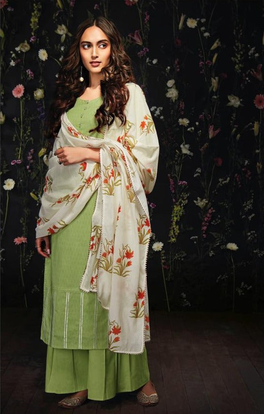 Ganga Suit Harlet Fabric With Print Salwar Suit In Cotton