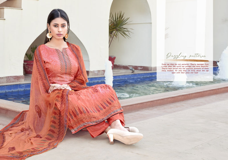 Bipson Silky Cotton Satin Digital Print With Sequence Work Casual Wear Salwar Kameez