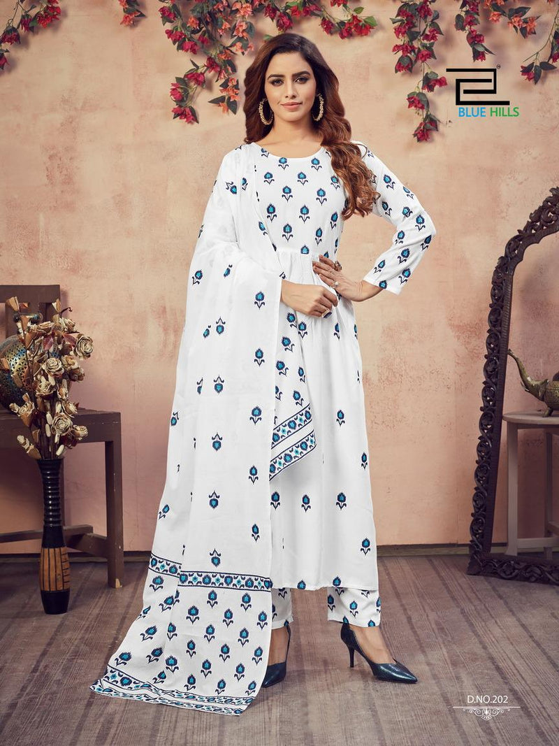 Blue Hills Capture Vol 2 Heavy Rayon With Pure Mal Dupatta Kurti Collection