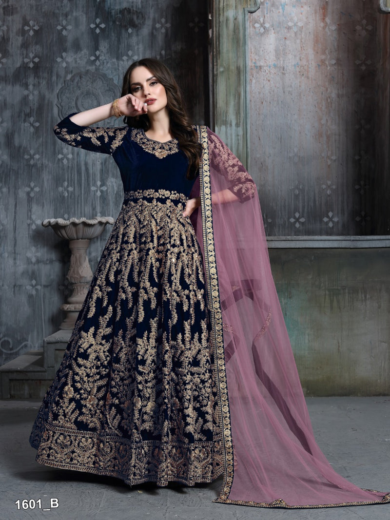 Dani Twisha1601 Colour Velvet  Stylish Designer Wear Salwar Kameez