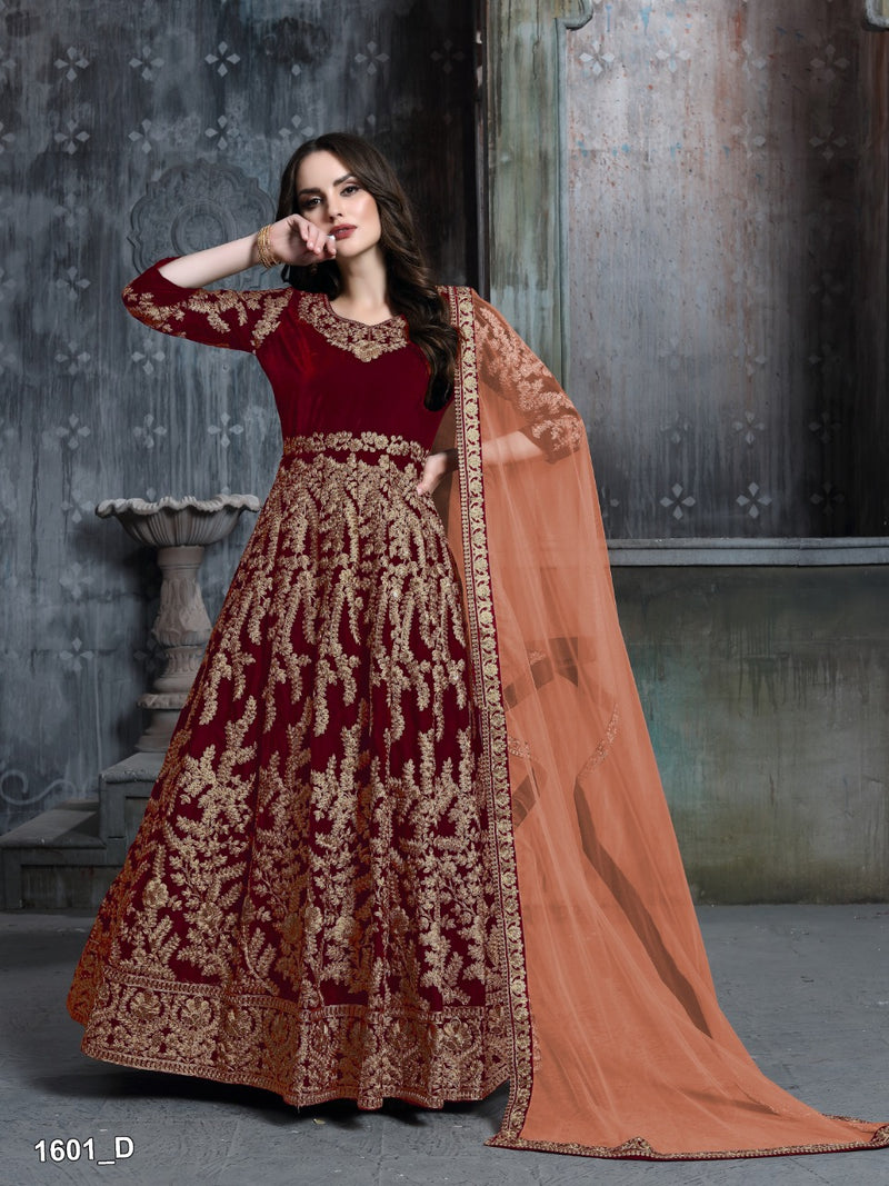 Dani Twisha1601 Colour Velvet  Stylish Designer Wear Salwar Kameez
