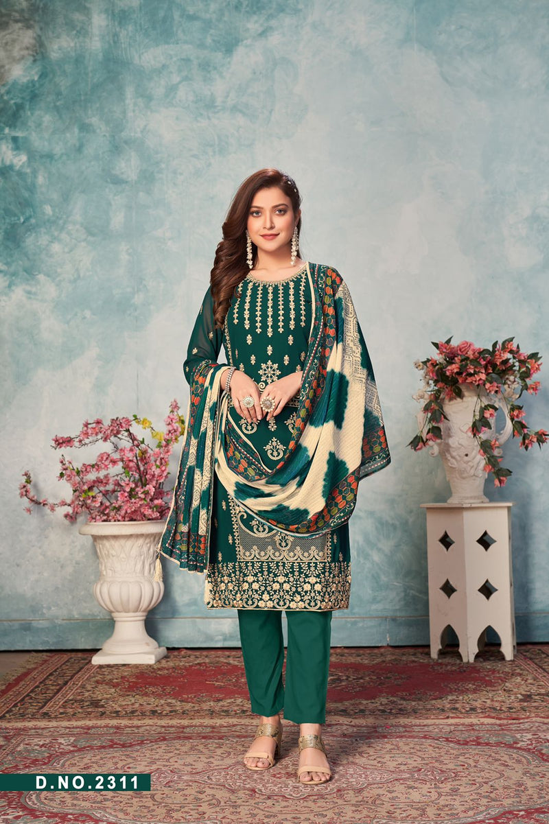 Dani Twisha Vol 2300 Fox Georgette Print With Sequence Work Stylish Designer Party Wear Salwar Suit