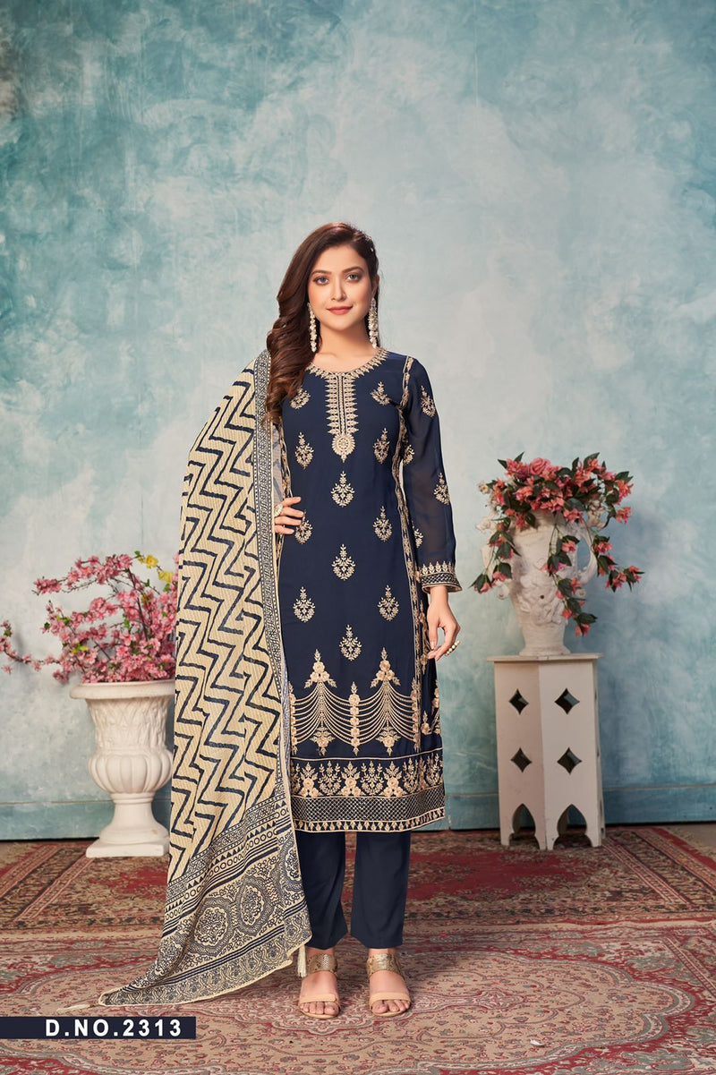 Dani Twisha Vol 2300 Fox Georgette Print With Sequence Work Stylish Designer Party Wear Salwar Suit