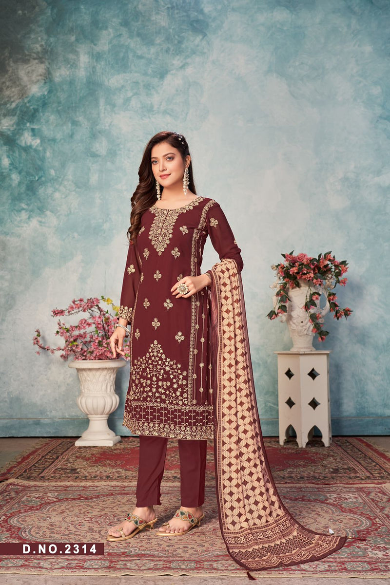 Dani Twisha Vol 2300 Fox Georgette Print With Sequence Work Stylish Designer Party Wear Salwar Suit
