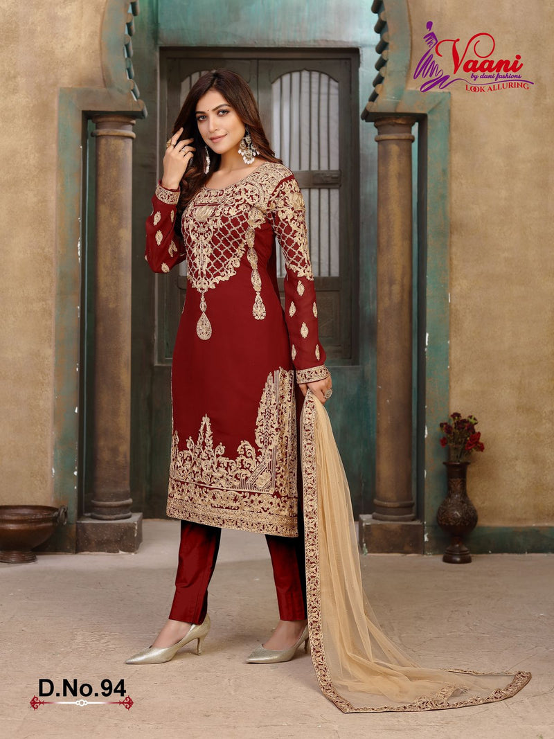 Dani Vaani Dno 91 To 94 Georgette With Heavy Work Stylish Designer Party Wear Salwar Suit