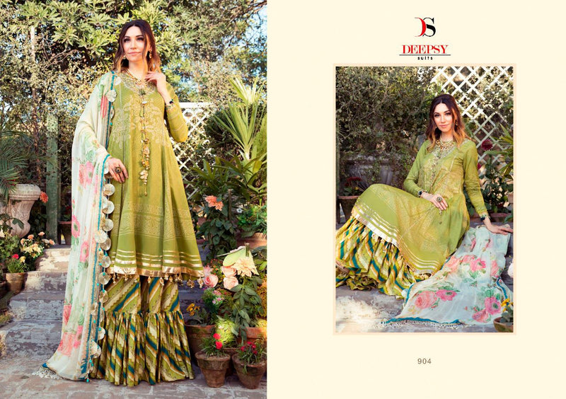 Deepsy Suit Maria B M Print Pure Cotton Print With Embroidery Pakistani Salwar Kameez