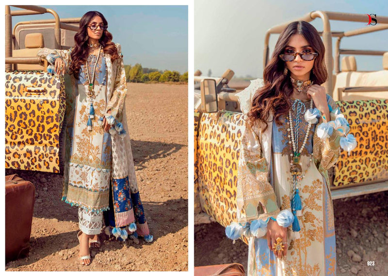 Deepsy Suit Sana Safinaz Muzlin Pure Cotton Print With Embroidery Work Pakistani Salwar Kameez