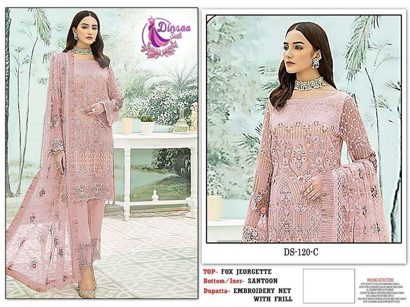 Dinsaa Dno 104 Georgette Butterfly Net With Heavy Embroidery Pakistani Salwar Suit