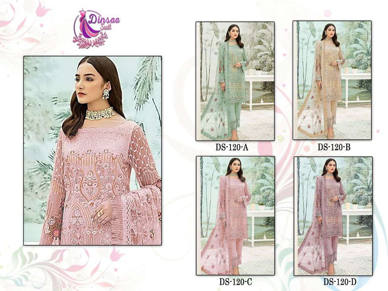 Dinsaa Dno 104 Georgette Butterfly Net With Heavy Embroidery Pakistani Salwar Suit