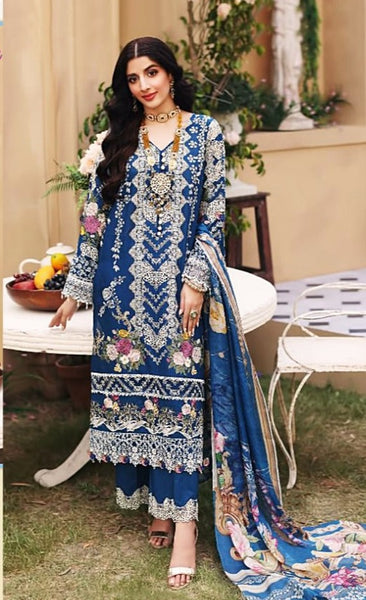 Dinsaa Suit Elaf Summer 125 Pure Cotton With Fancy Work Stylish Design