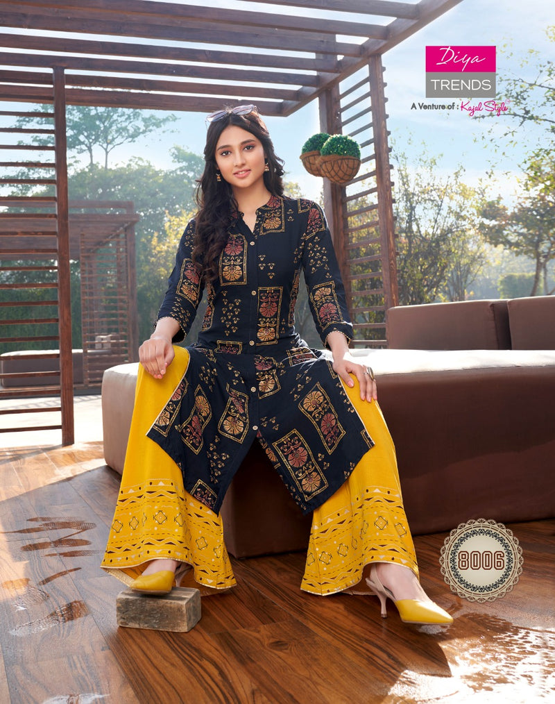 Kajal Style Biba's Vol 8 Stylish Designer Kurti With Plazzo Wear Collection