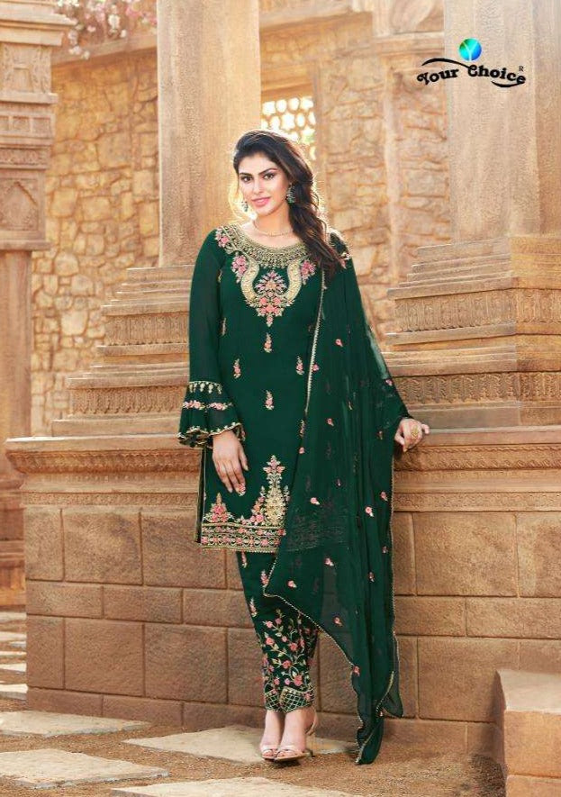 Shahnaz Plus by Your Choice Georgette Heavy Embroidery Pakistani Salwar Suits