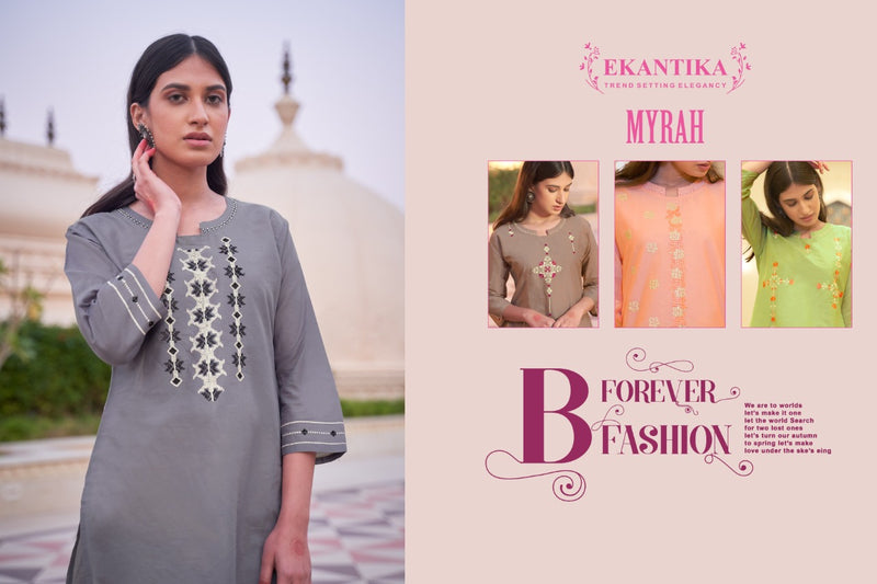 Ekantika Myrah Mull Cotton Exclusive Summer Wear Kurti Collection