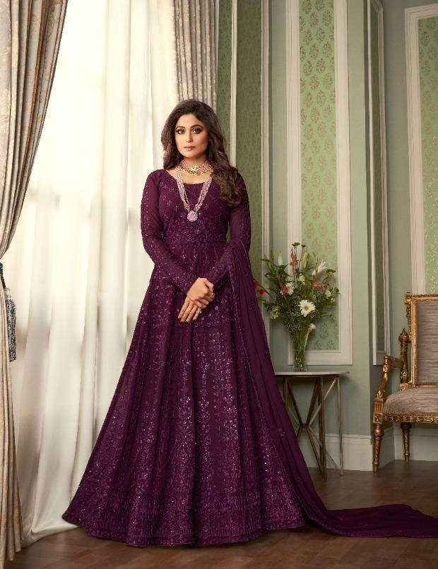 Aashirwad Avni Georgette Anarkali Heavy Long Dress