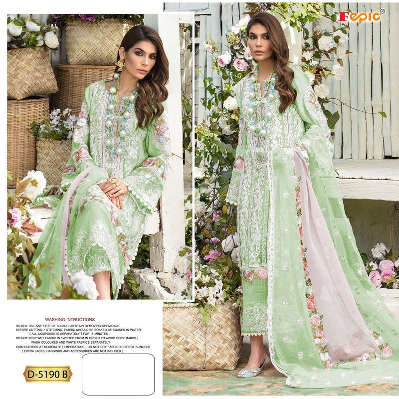 Fepic Dno 5190 B Georgette Stylish Designer Pakistani Style Party Wear Salwar Suit