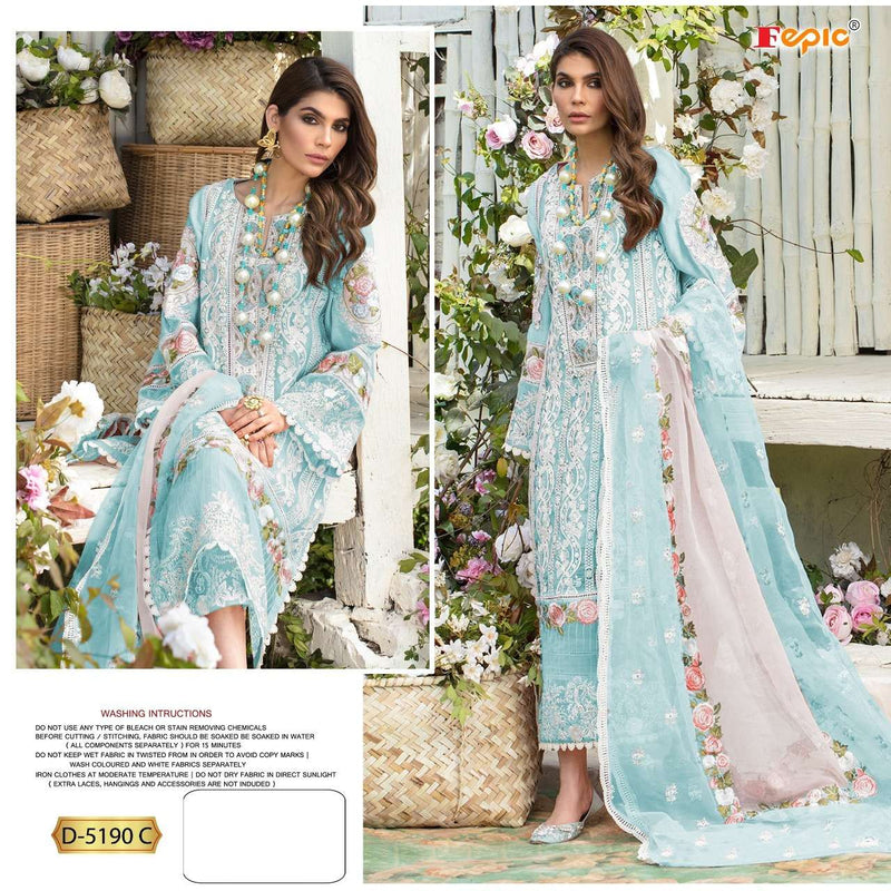 Fepic Dno 5190 C Georgette Stylish Designer Pakistani Style Party Wear Salwar Suit